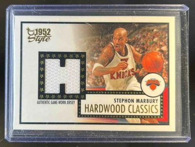 2005-06 Topps 1952 Style Stephon Marbury Hardwood Classics Jersey #HCR-SM Knicks - Image 1 of 2