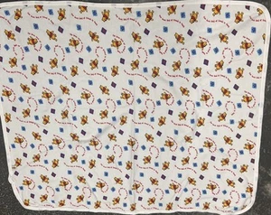 Disney Winnie The Pooh Baby Blanket Receiving Swaddle 1990s Vintage Cotton - Picture 1 of 3
