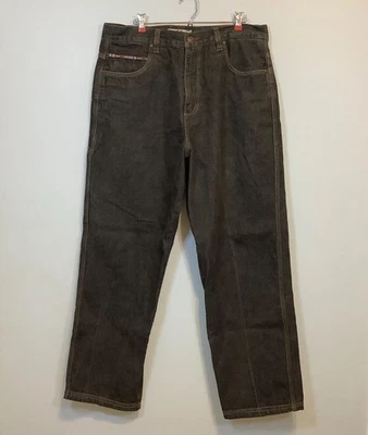 Pantalones de mezclilla negros para hombre FUBU edición limitada banderas 38x34 ropa de calle Foto 1 de 4