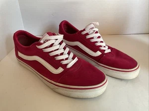 Vans Women 9- Classic Old Skool Shoes - MAROON Skate Sneakers Suede EUC - Picture 1 of 12