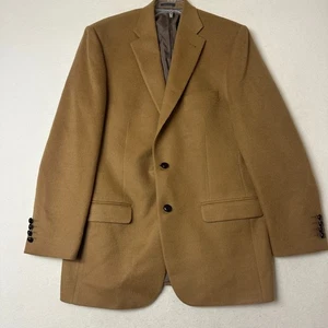Turnbury Tan Wool & Baby Alpaca Blend Two Button Sport Coat Jacket 42 long - Picture 1 of 6