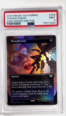 MTG Magic the Gathering 2XM Double Masters Showcase Foil Thoughtsieze PSA 9 Mint - Image 1 of 3