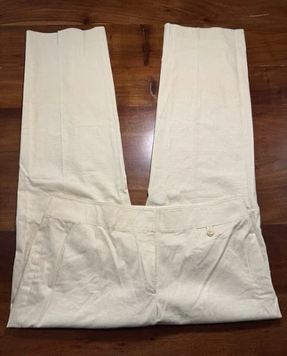 Anthropologie Tapemeasure Women’s Beige Wide Leg Linen Trousers Pants Sz 16  - Image 1 of 4