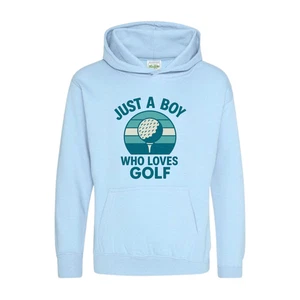 Just A Boy Who Loves Golf Hoodie T-Shirt - Fun Sport Geschenk für junge Golfer - Bild 1 von 7