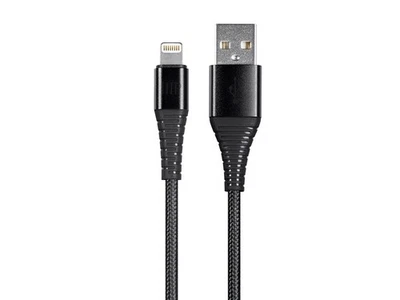 Monoprice Apple MFI Lightning to USB Type A Charge & Sync Cable - 6ft - Black - Image 1 of 4