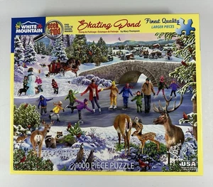 White Mountain Puzzle Schlittschuhteich 1000 Teile Suchen & Finden größere Teile gebraucht - Bild 1 von 6