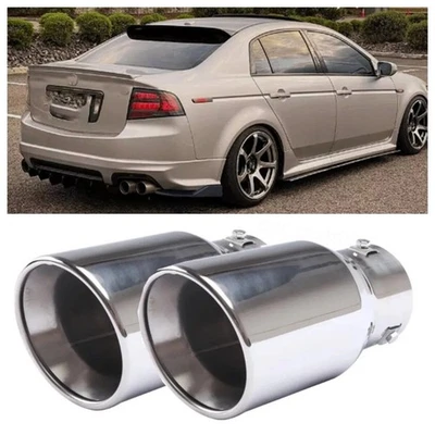 2X Car Exhaust Pipe Tip Rear Tail Throat Muffler For Acura TL 2.0L Foto 1 de 4