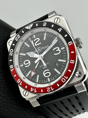 Bell & Ross BR03-93 GMT Coke Bezel Black Sunray Dial Swiss Automatic 42mm - Image 1 of 4