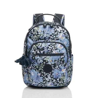 Mochila Kipling - Exclusiva de Japón Soul-Es Estampado de Flores Azul 14L Talla B5 Foto 1 de 4