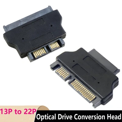 SATA 13Pin 7+6 Male SATA 22P 7+15 Female Extension Convertor Straight Adapter - Image 1 of 4