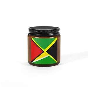 Vela perfumada bandera guyanesa jamaicana mitad tarro Jamaica Guyana, regalo para vacaciones - Imagen 1 de 9