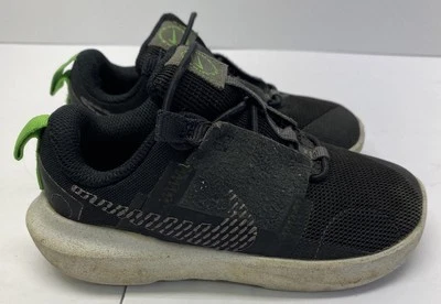 Nike Crater Impact (TD) Kid’s 10C Sneakers DB3553-001 Black/Green Boys - Image 1 of 4