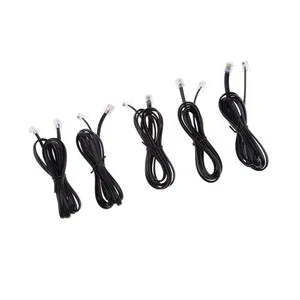 5Pcs 6P6C RJ12 Stecker Auf Stecker Flach Gerade Festnetz Telefonkabel 1,5m - Afbeelding 1 van 1