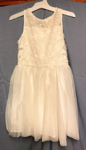 Girls, L ( 10/12) “Cat & Jack” White Dress w/Netting, Easter, Wedding, Church - Picture 1 of 11