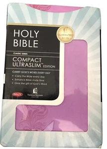 HOLY BIBLE: NEW KING JAMES VERSION, ULTRASLIM BIBLE Thomas Nelson Violet 3163A - Picture 1 of 23