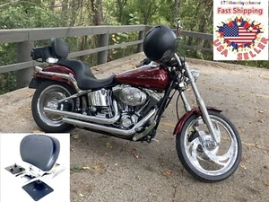 NEW Tall Backrest SISSY BAR LUGGAGE RACK Harley Softail Deuce 00-2007 51114-02HD - Picture 1 of 13