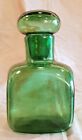  vecchia bottiglia quadrata vetro verde vecchio Empoli cm 10x10x18 h