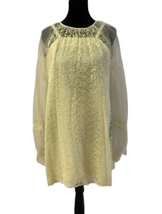 A Line Sheath Dress with Lace Over Dress Vintage 1960s Handmade Mod Feminine - Picture 1 of 11