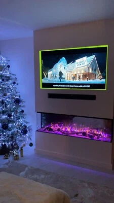 2025 Panoramic 3 Sided Electric HD LED Media Wall Deep Fire 2000 mm 78 inch New! - Image 1 of 4