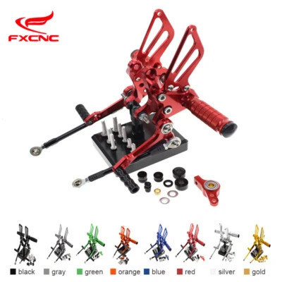 Pinos traseiros ajustáveis CNC para Ducati 1098/S 2007-2008 848 2008-2009 2010 - Imagem 1 de 4