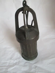 Grubenlampe Zechenlampe Bergbaulampe - ART DECO - FRANKREICH - elektrisch - 16cm - Bild 1 von 6