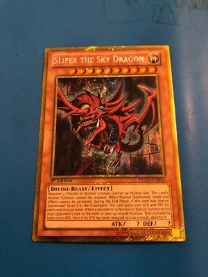 YUGIOH Gold Rare Slifer The Sky Dragon PGLD-EN032 1st Edition - Image 1 of 2