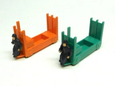 Conjunto de carrinho de bagagem 356-35E Lionel, laranja e verde, reprodução - Imagem 1 de 3