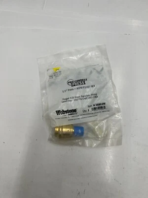 QTY 3  BN Webstone 1/2" PEX Crimp x Copper Press Brass Adapter  H-16802W - Image 1 of 4