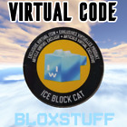 Ice Block Cat ROBLOX - Virtual Toy Code Sent in Inbox Celebrity