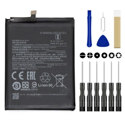 适用于威瑞森小米 Redmi Note 9 Pro 电池 BN53 替换工具 — 第 1/4 张图片