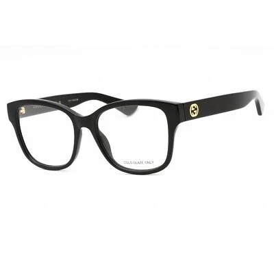 Gucci Women's Eyeglasses Black Injected Propionate Cat Eye Frame GG1340O 001 - Image 1 of 2