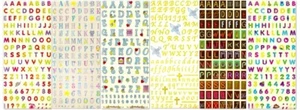 **RARO** LETRAS DEL ALFABETO Sandylion Scrapbook Stickers - TÚ ELIGES EL DISEÑO - Imagen 1 de 7