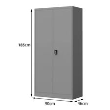 185cm Filing File Metal Locker Office Storage Cabinet Steel Stationary Cupboard