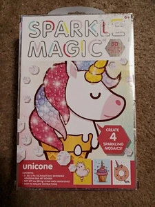 NIB Sparkle Magic 3D Gemstone Mosaics - Unicorn - 4 Sparkling Mosaics -FAST SHIP - Picture 1 of 5