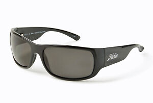 New $80 Hobie Bayside Polarized Sport Sunglasses Shiny Black Frames Gray Lenses