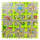 9pcs/Set Carpet Playmat Toys Road Traffic System Play Mat EVA Foam PuzzleCarpet