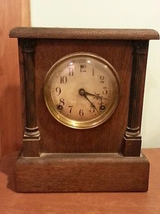 Antique 8 Day Mantlel Shelf Clock Sessions Clock Company - Picture 1 of 12