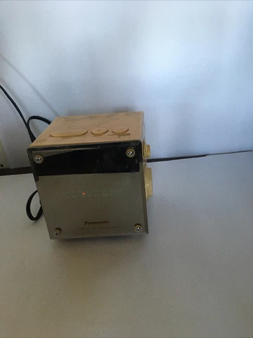 Vintage Panasonic Model RC-58 Fluorescent Digital Clock Radio Cube Mirror Front Cover