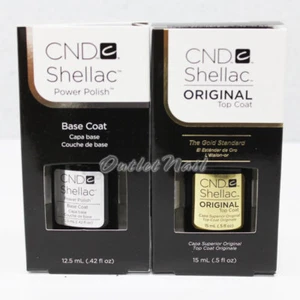 CND SHELLAC UV BASE TOP BIG LARGE SIZE BASE COAT 0.42 oz & TOP COAT 0.5 oz - Picture 1 of 1