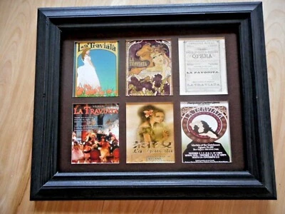 LA TRAVIATA - 6 MINIATURE OPERA POSTERS   $24.99 (in a mat only)   $47 - framed - Image 1 of 4