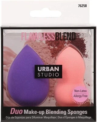Urban Studio безупречная смесь дуэт макияж смешивания губки фиолетовый/розовый латекс бесплатно - Изображение 1 из 4