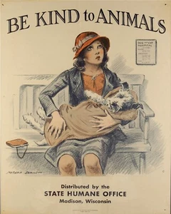 Be Kind to Animals Terrier Blanket- Metal Wall Sign, four Sizes available - Picture 1 of 1
