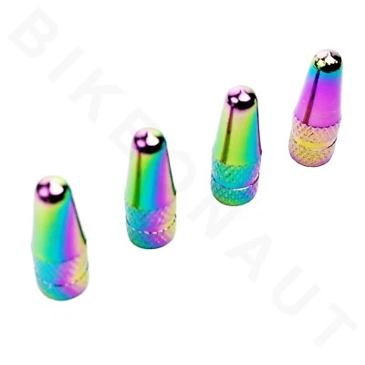 4 PC Presta Valve Cap Multicolor Pearl Aluminum Bike Bicycle *U.S.A. Seller*