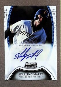 2011 Bowman Sterling #BSP-SM Starling Marte Prospect Rookie RC Auto Pirates
