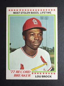 1978 Topps Baseball #1 Lou Brock St. Louis Cardinals *EXCELLENT* *HOF*