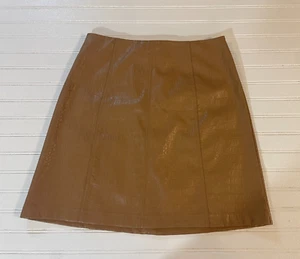 "Francesca's Mi Ami Faux Leather A Line Skirt Women's Size S Back Zip Very Soft" - Picture 1 of 8