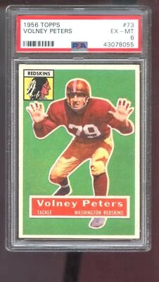 1956 Topps #73 Volney Peters PSA 6 Graded Football Card Washington Redskins - Image 1 of 2