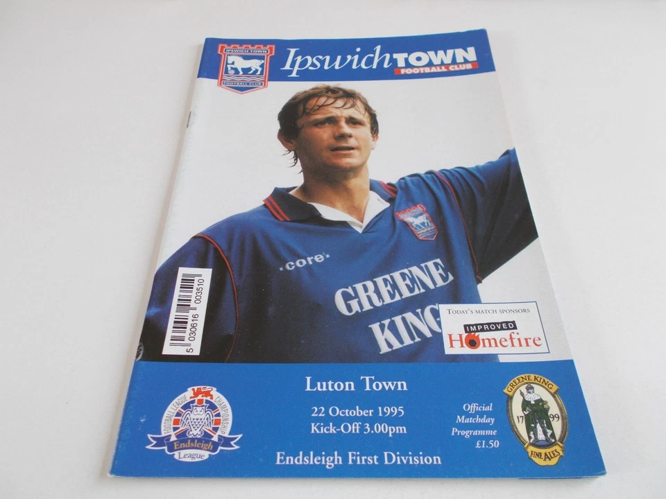 Ipswich v Luton 95/96 - Image 1 of 1