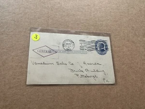 US 1912 Library Postal Card (L01) +UX22 +Providence Public Library +General Chop - Picture 1 of 2