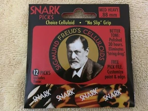 24 púas de guitarra SNARK SIGMUND FREUD'S CELULOIDES PAQUETE DE 2-12 MH .88 mm - Imagen 1 de 2